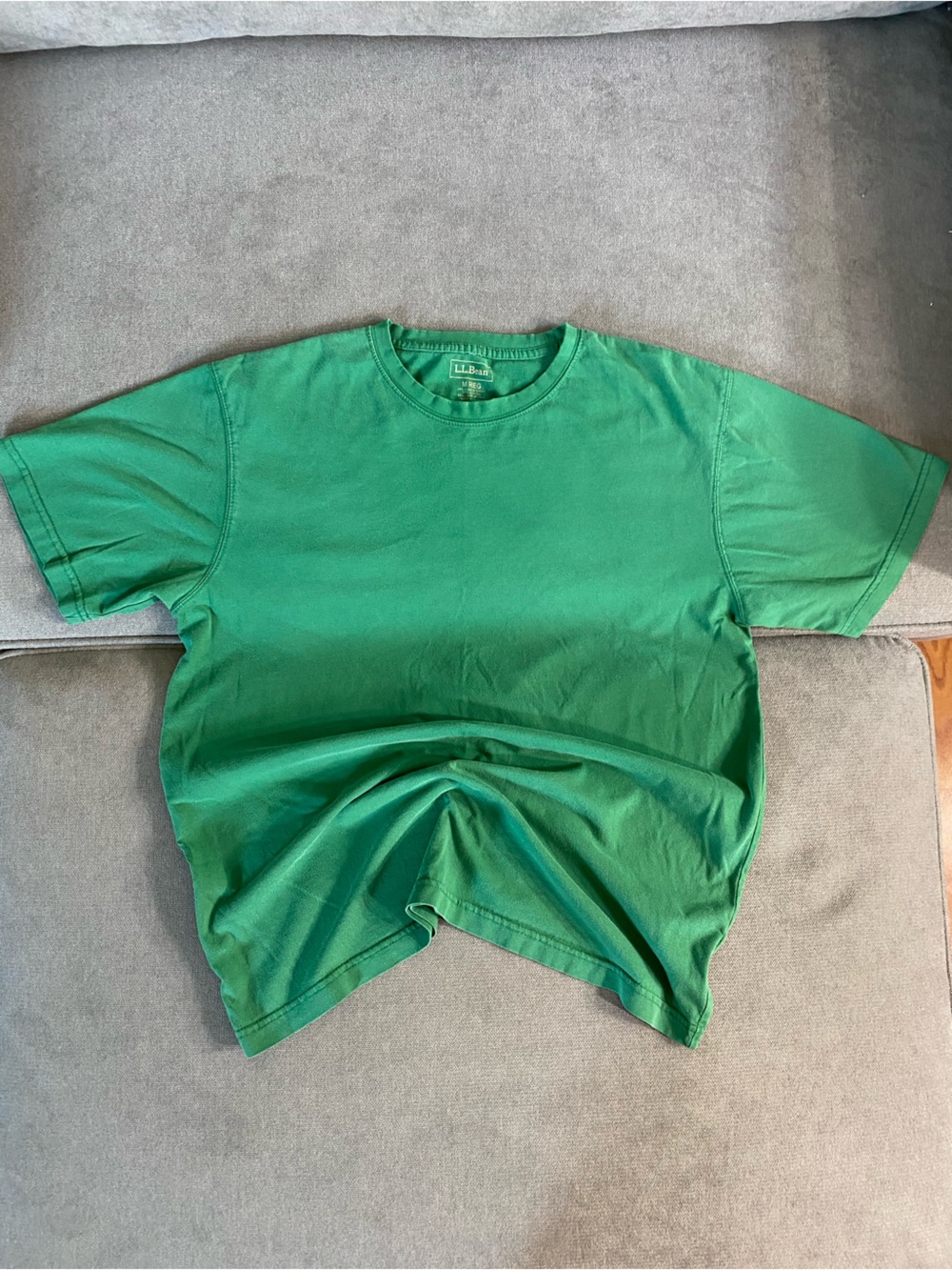 L.L. Bean Bright Green Short Sleeve Crew Tee